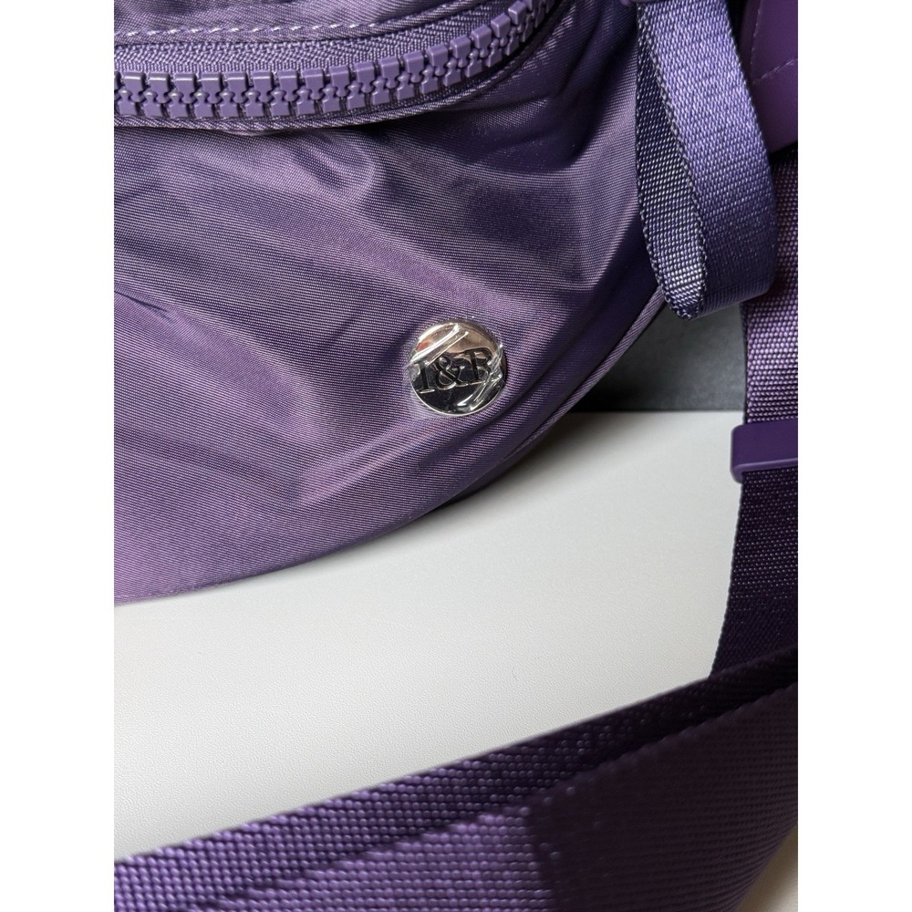 Iris & Rainbow Best Version Plum Purple Crossbody Bum Bag - Picture 2 of 11